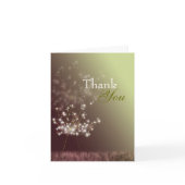 Twilight Dandelion Wedding Thank You Cards card