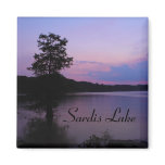 Twilight Dusk at Sardis Lake Mississippi Refrigerator Magnet