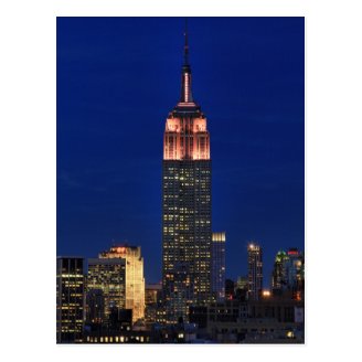 Twilight: Empire State Building lit up Pink - 03 Postcards