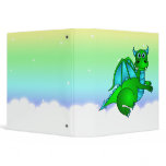 Twilight Flight - Cute Green &amp; Blue Dragon Binder