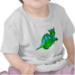 Twilight Flight - Cute Green & Blue Dragon Tee Shirts