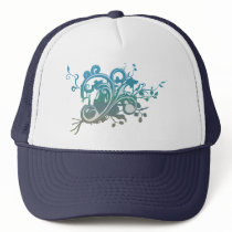 Twilight Floral Flourish hats by SmashingTees Twilight Floral Flourish hats