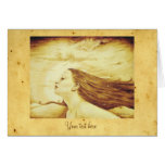 Twilight Goddess with Antique Parchment Greeting Cards