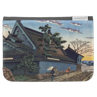 Twilight in the village Nara Takeji Asano scenery Kindle Keyboard Case