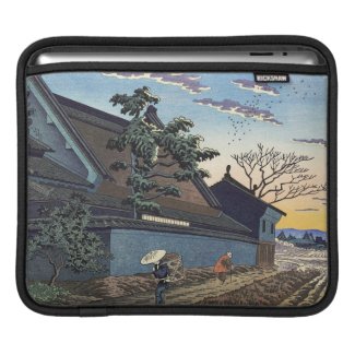 Twilight in the village Nara Takeji Asano scenery Sleeve For iPads