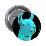 Twilight Llama, turqoise llama, llama head buttons
