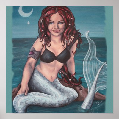 twilight mermaid artwork print