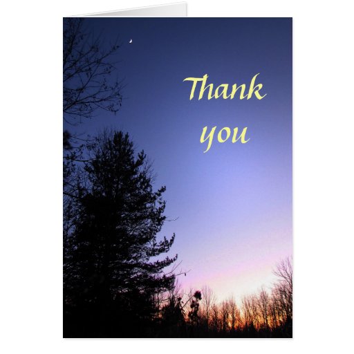 Twilight Moon Thank You Greeting Cards