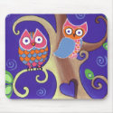 Twilight Owls mousepad