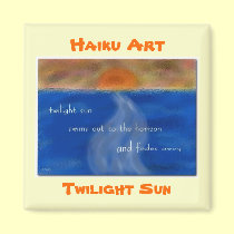 Twilight Sun Haiku Art Magnet