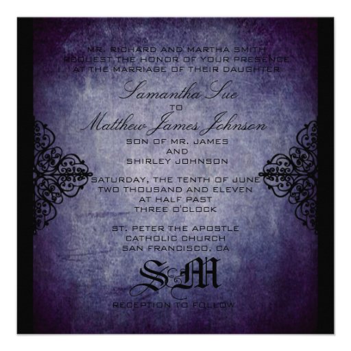 Twilight Wedding Invite Square