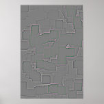 "Twilignt" Geometric Art Poster