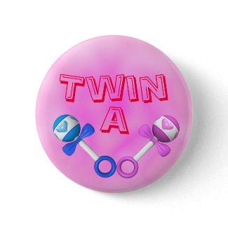 Twin A Button (pink) button
