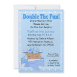 Twin African American Boys Baby Shower Invitations