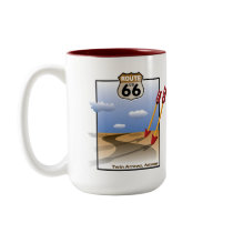 Twin Arrows, Arizona - Historic Route 66 Landmark mugs by spacedust Twin Arrows, Arizona - Historic Route 66 Landmark mugs