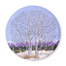 Twin Aspens Fridge Magnet