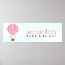 Twin Babies in a Balloon Baby Shower Print