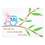 Twin Baby Boy Owl Baby Shower Invitation