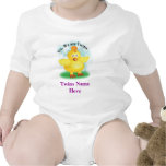Twin Baby clothing  with chick Tee Shirt