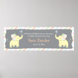 Twin Baby Elephants  |  Ping Banner posters