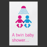 Twin baby shower flyers
