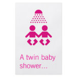 Twin baby shower full color flyer