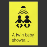 Twin baby shower flyers