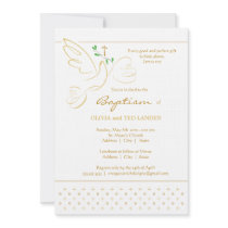 Twin Baptism | Christening Invitation