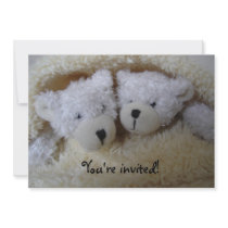 Twin bears baby shower invitation by littlemunchkins Twin bears baby shower invitation