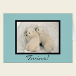 Twin Bears Congratulations Card 2 - Customizable cards