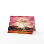 Twin birthday, Sunset over the mountains Greeting Card