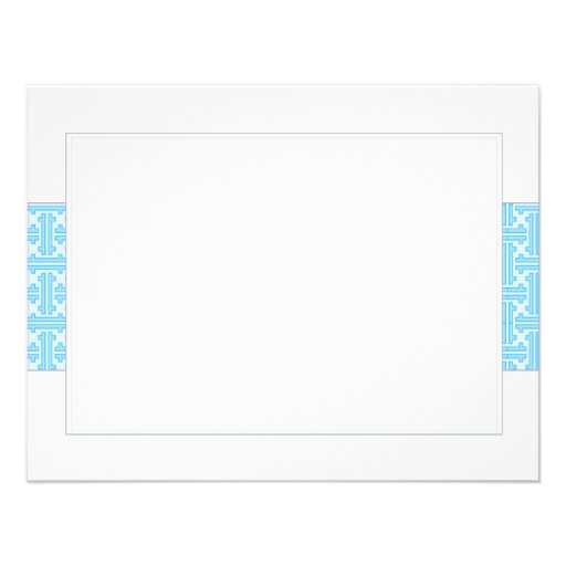 Twin Blue Baptismal Flat Thank You Note Invitation