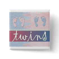 Twin boy and girl button