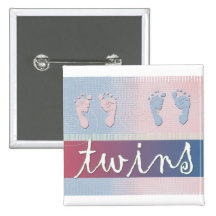 Twin boy and girl button