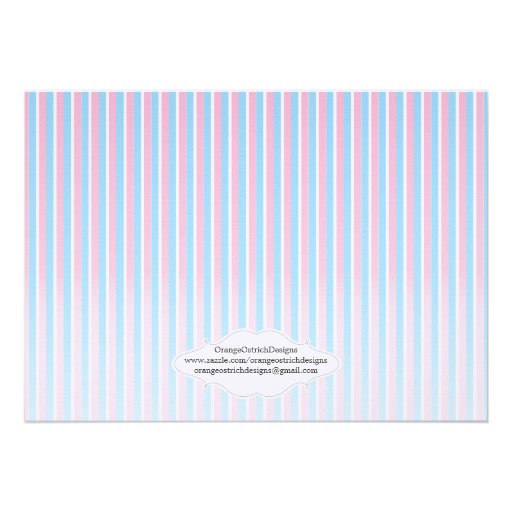Twin Boy and Girl Elephant  Baby Shower Invitation