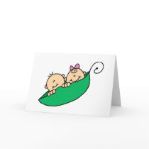 Twin Boy and Girl in Pea Pod cards by new_baby Twin Boy and Girl in Pea Pod cards