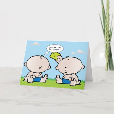 images of babies boys. Twin oy babies greeting card
