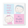Twin Boy Girl Blue Pink Baby Magnet
