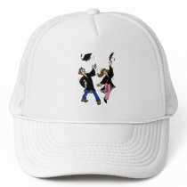 Twin Boy & Girl Graduates Mesh Hats