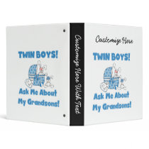 Twin Boy Grandsons Gifts Binder
