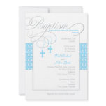 Twin Boys Baptism Invitation