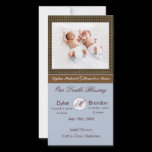 Twin Boys Birth Announcement photo cards