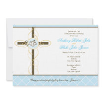 Twin Boys Christening/Baptism Invitation
