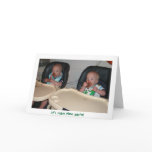 twin boys first birthday cake greeting card