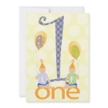 Twin Boys First Birthday Party Invitation