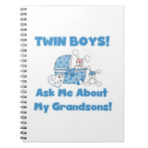 Twin Boys Grandsons Gifts Spiral Note Book