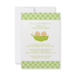 Twin Boys in a Pea Pod Baby Shower Invitations