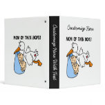 Twin Boys Mom Stork Gifts Vinyl Binder