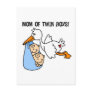Twin Boys Mom-Stork Tshirts and Gifts Postcards