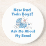 Twin Boys New Dad Gifts Coasters